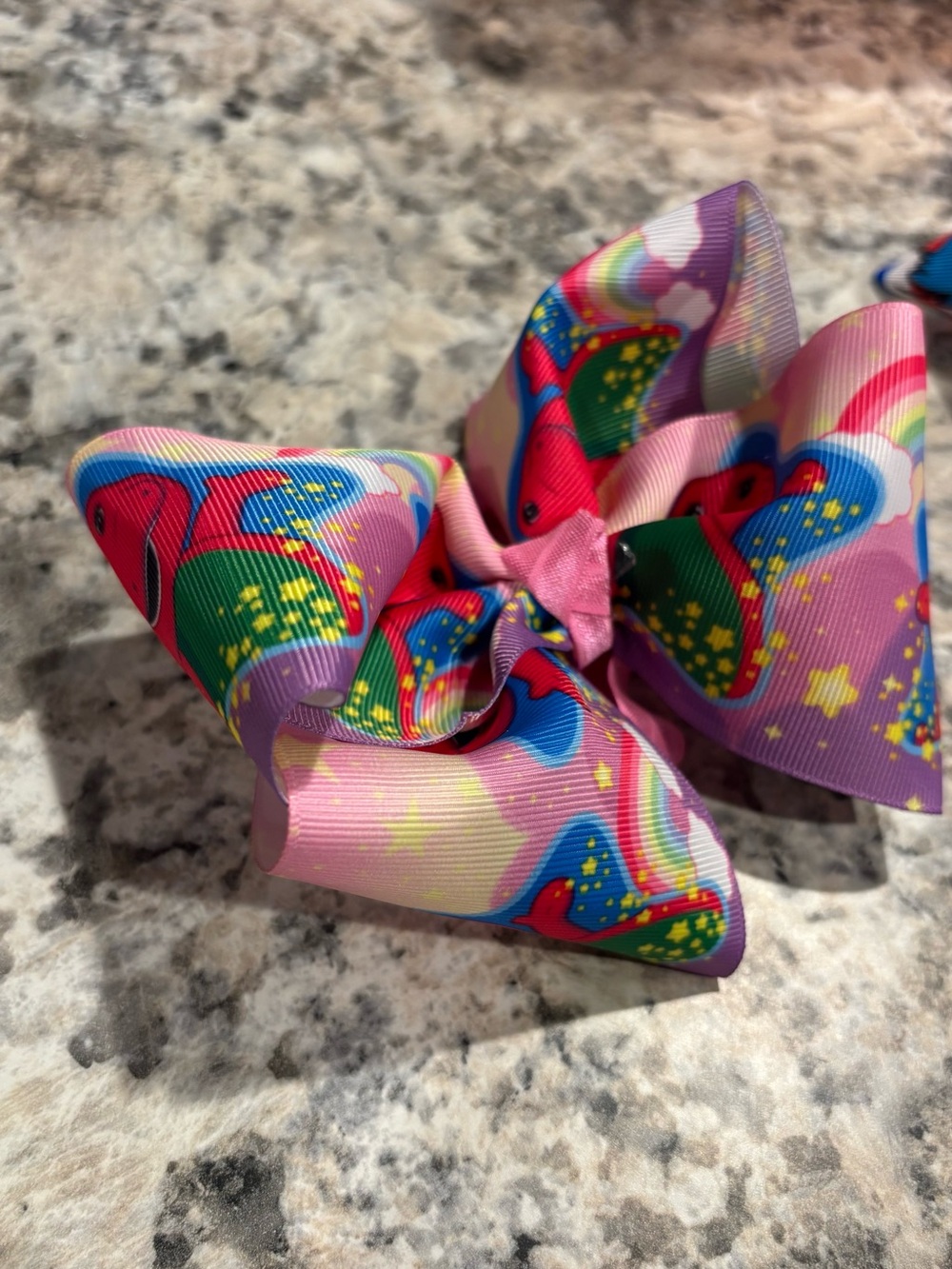 Kids Barney Hair Bow - Pink